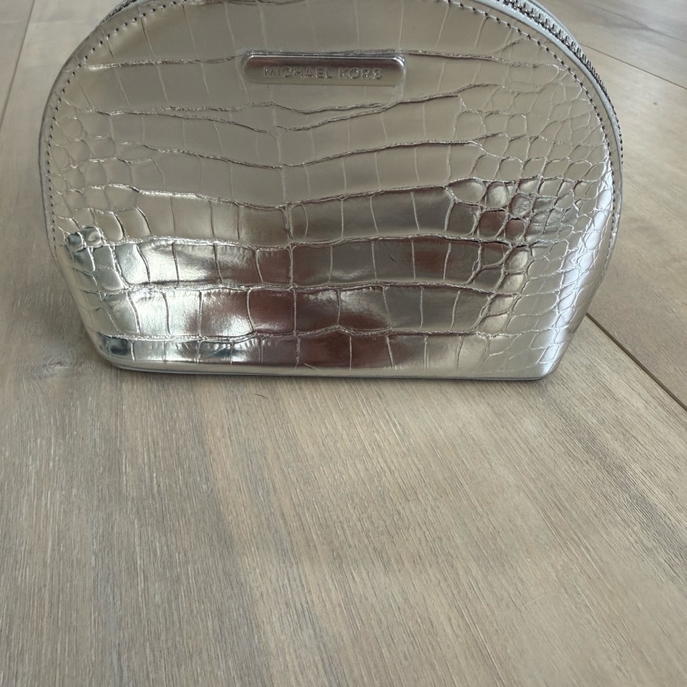 Michael Kors Metallic Silver Pouch